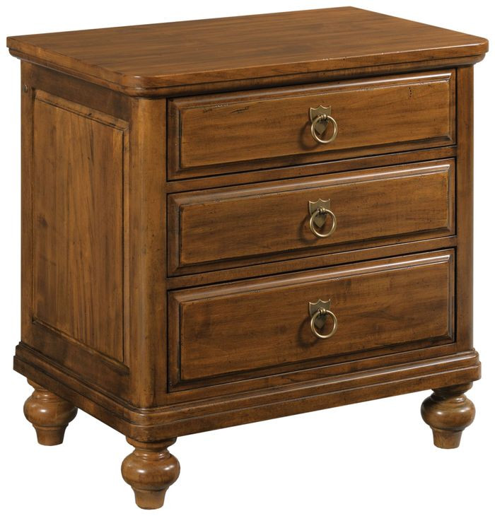 Harrison Heritage Maple 3 Drawer Nighstand with LED Light
