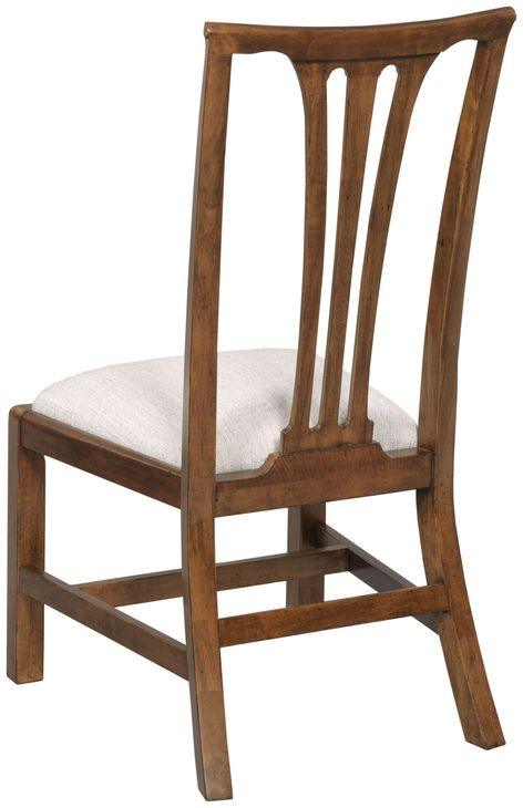 Fitts Heritage Maple and Cream Upholstered Side Chair