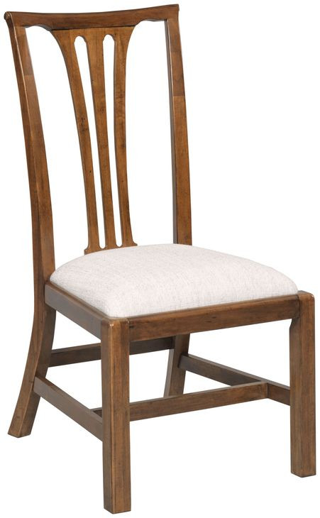 Fitts Heritage Maple and Cream Upholstered Side Chair
