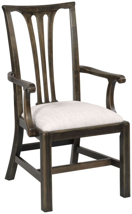 Fitts Bridgetown Black and Cream Upholstered Arm Chair