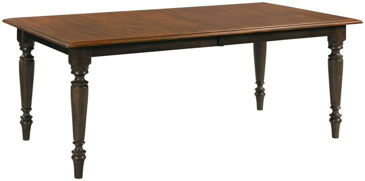 Nicholas Bridgetown Black and Heritage Maple Rectangular Extendable Dining Table