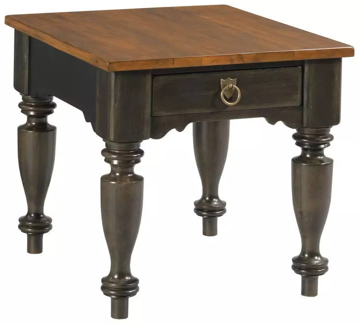 Kitridge Bridgetown Black and Heritage Maple Rectangular Occasional Table Set