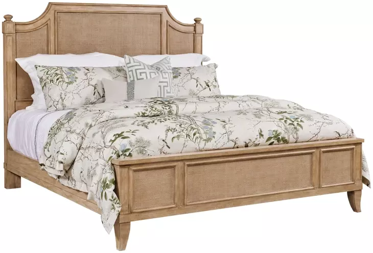 Randall Light Stain King Panel Bed