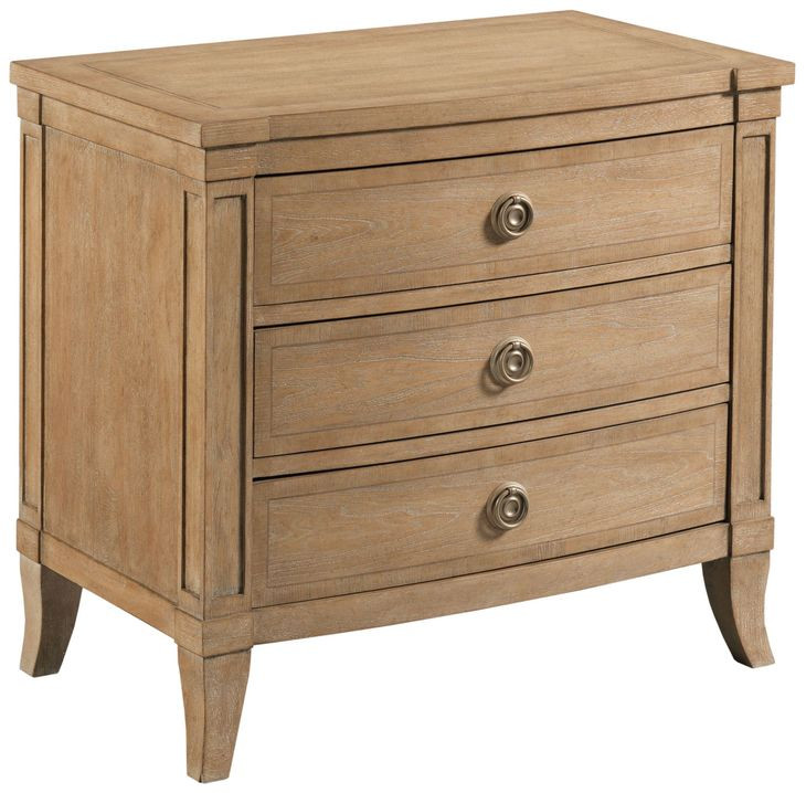 Chastain Caramel 3 Drawer Nightstand with USB Charging