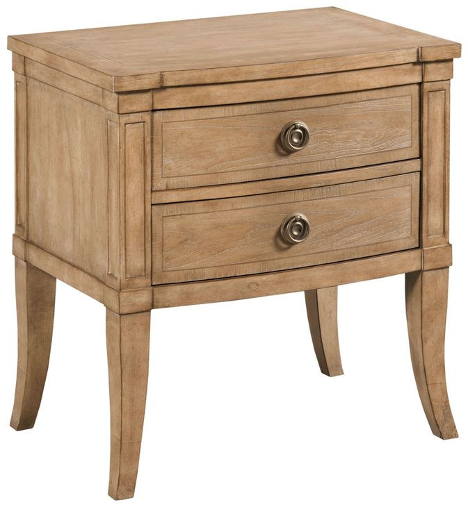 Chastain Caramel 2 Drawer Nightstand with USB Charging