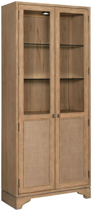 Westbridge Light Stain 2 Door Bookcase with LED