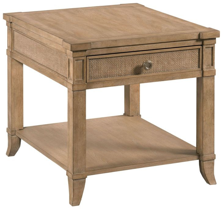 Woodfield Caramel Rectangular End Table with 1 Drawer