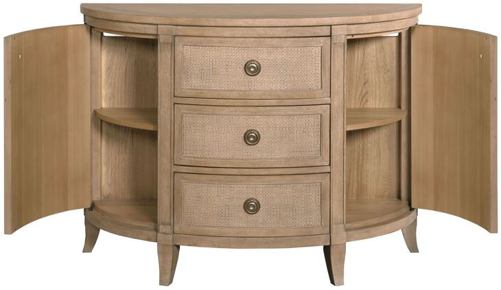 Woodfield Caramel 3 Drawer Demilune Chest