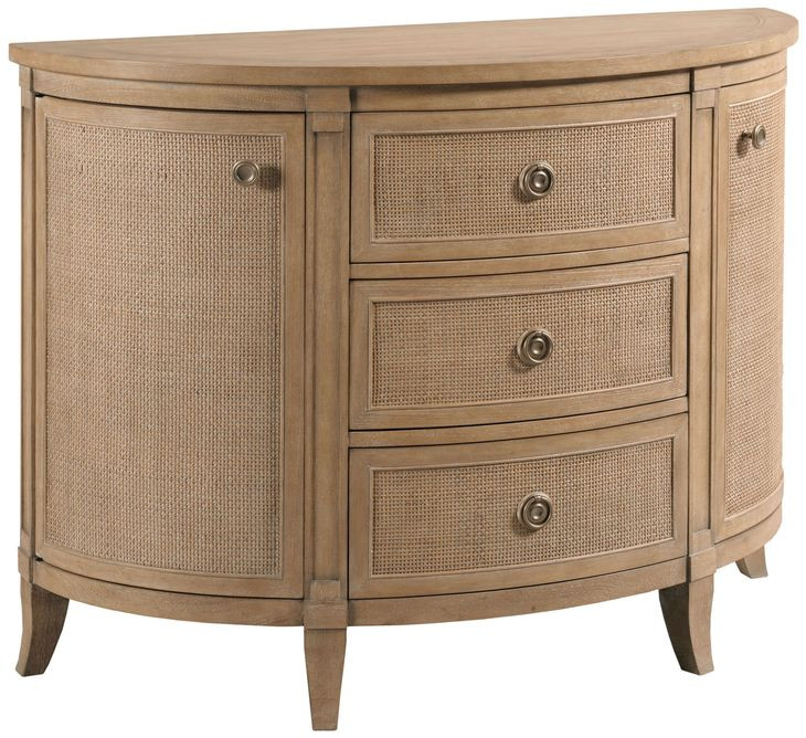 Woodfield Caramel 3 Drawer Demilune Chest