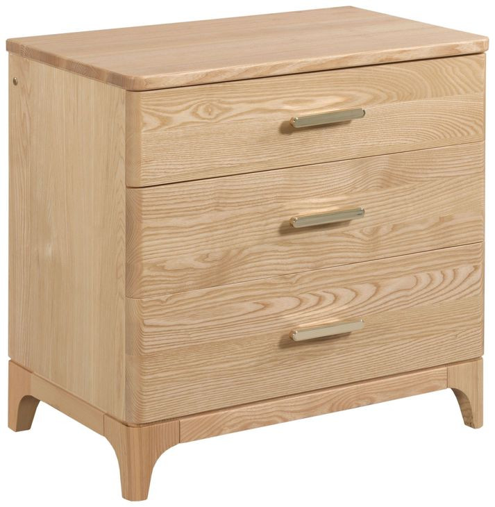 Essence Ash 3 Drawer Nightstand with LED Light