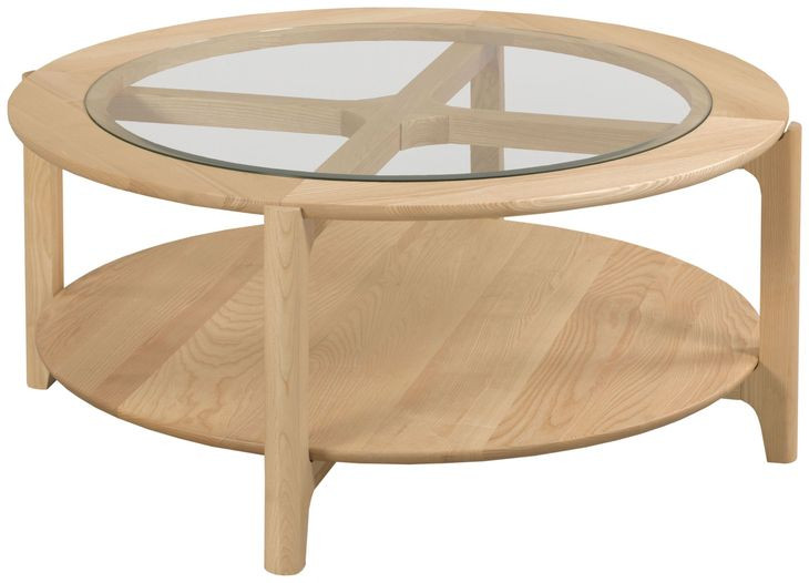 Newport Ash Round Occasional Table Set