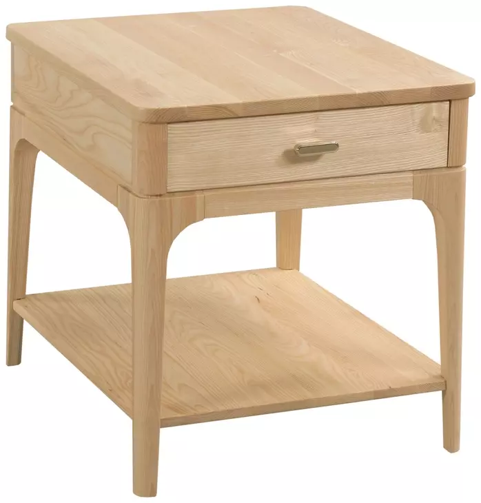 Newport Ash Rectangular End Table with 1 Drawer