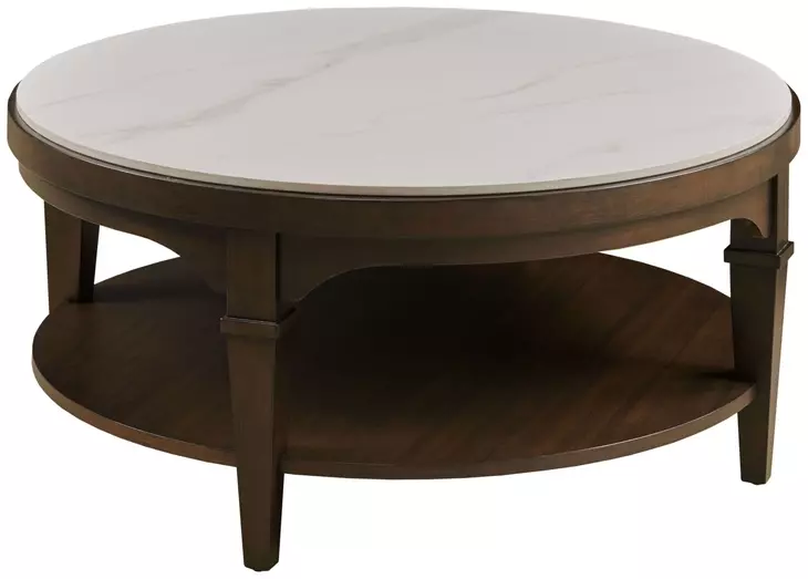 Giselle Sable And Nickel Faux Stone Top Occasional Table Set