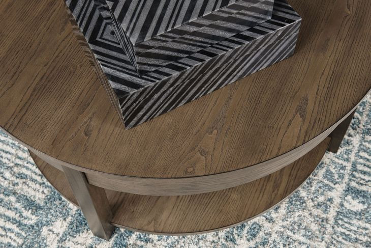 Costa Way Hamilton Deep Brown Round Lift Top Coffee Table