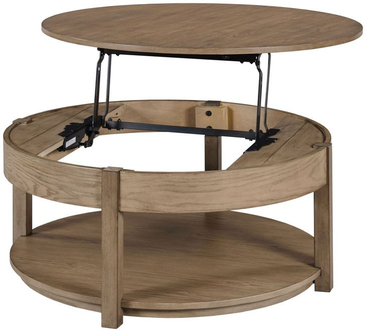 Costa Way Hamilton Taupe Round Lift Top Coffee Table
