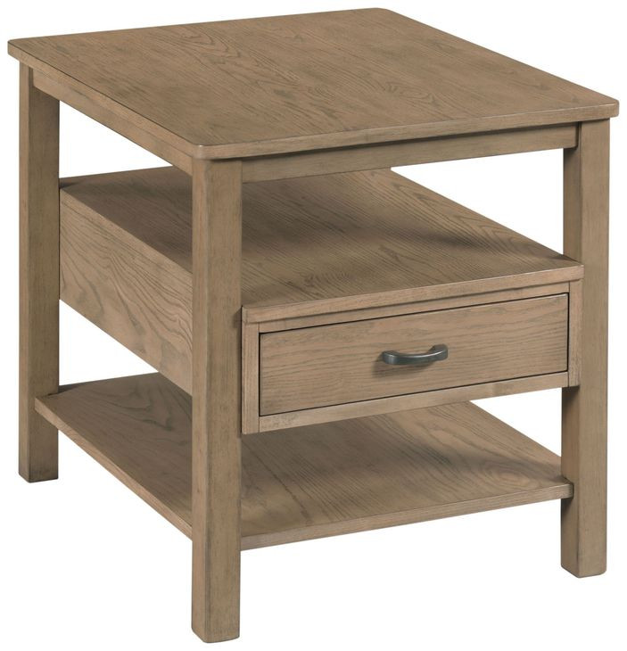 Costa Way Hamilton Taupe Rectangular End Table with 1 Drawer