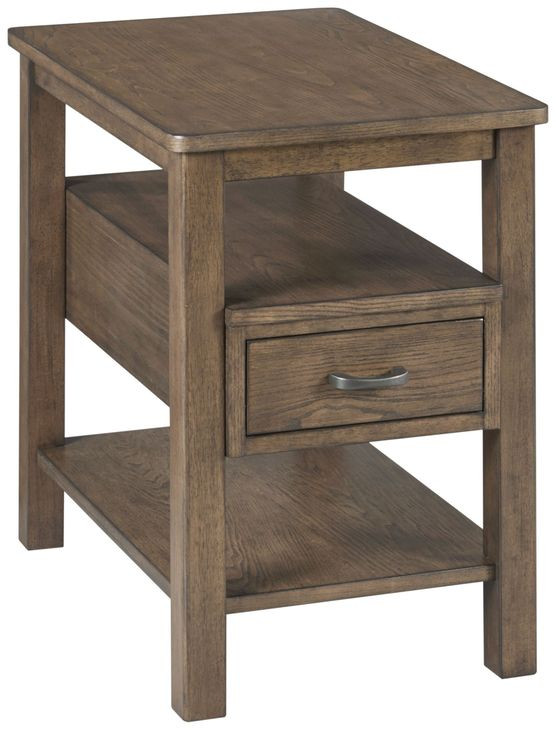 Costa Way Hamilton Deep Brown Rectangular Charging Chairside Table