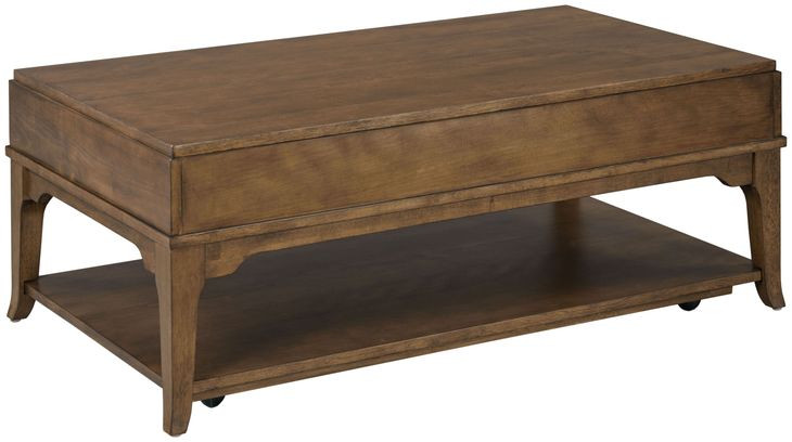 Nicolette Hamilton Auburn Rectangular Coffee Table with Casters