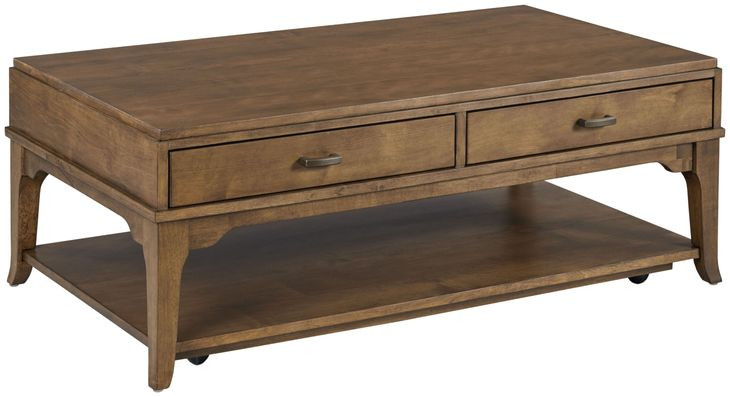 Nicolette Hamilton Auburn Rectangular Coffee Table with Casters