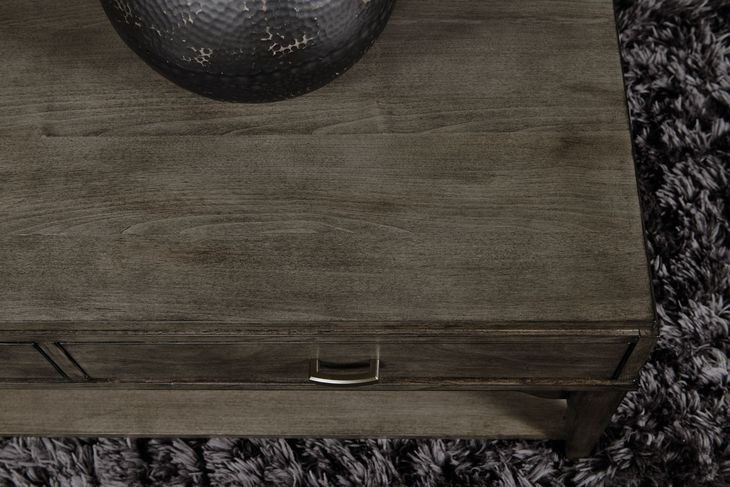 Nicolette Hamilton Charcoal Rectangular Coffee Table with Casters