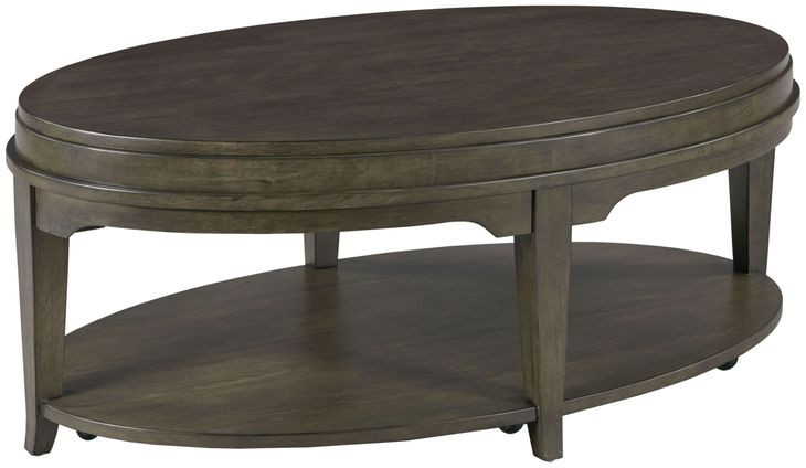 Nicolette Hamilton Charcoal Oval Coffee Table with Casters