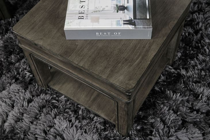 Nicolette Hamilton Charcoal Square Bunching Coffee Table Set of 2