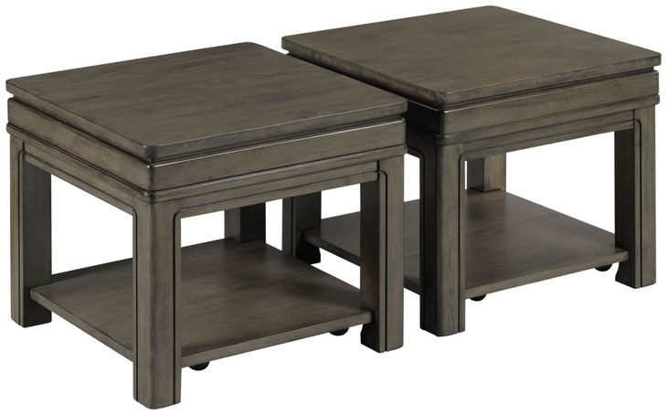 Nicolette Hamilton Charcoal Square Bunching Coffee Table Set of 2