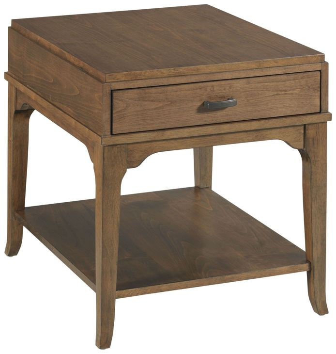 Nicolette Hamilton Auburn Rectangular End Table with 1 Drawer