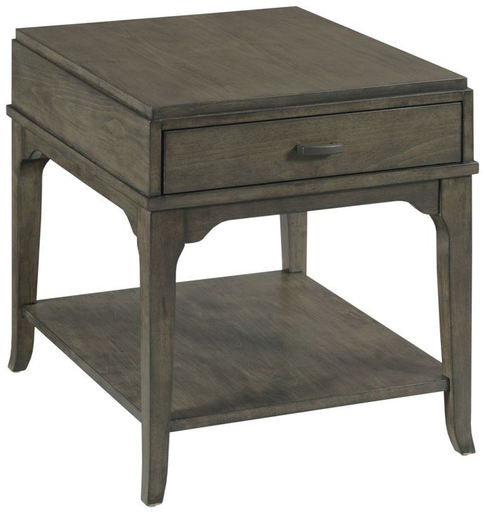 Nicolette Hamilton Charcoal Rectangular End Table with 1 Drawer