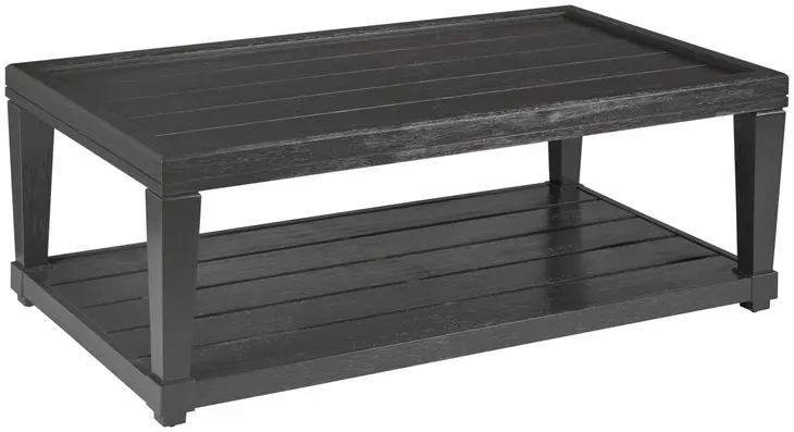 Oliver Hamilton Ebony Rectangular Coffee Table with Casters