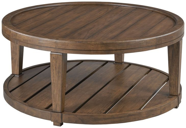 Oliver Hamilton Sepia Round Coffee Table with Casters