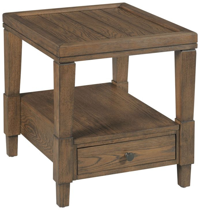 Oliver Hamilton Sepia Rectangular End Table with 1 Drawer