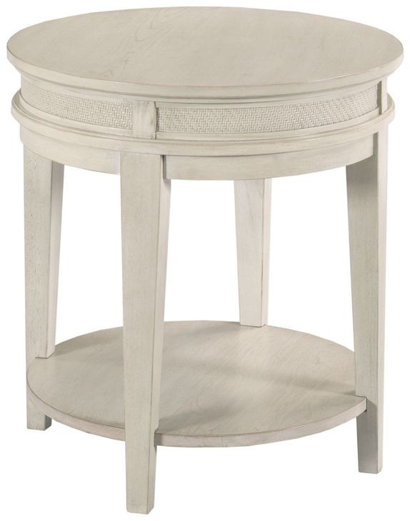 Serra Hamilton Classic White Round End Table