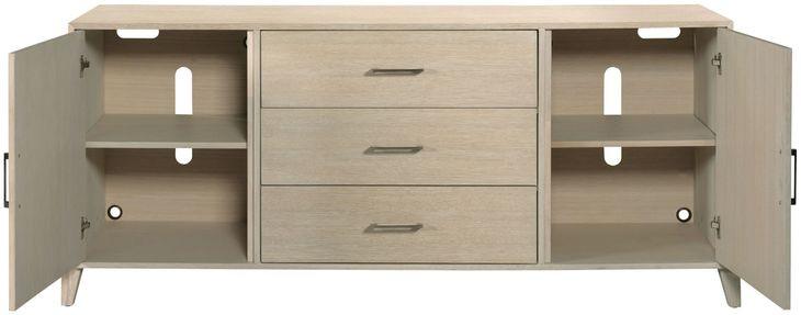 Kaplan Beige 74" Entertainment Console with 2 Doors