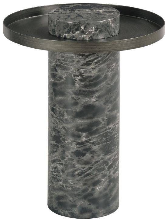 Ala Carte Earthtone Round Tall Accent Chairside Table