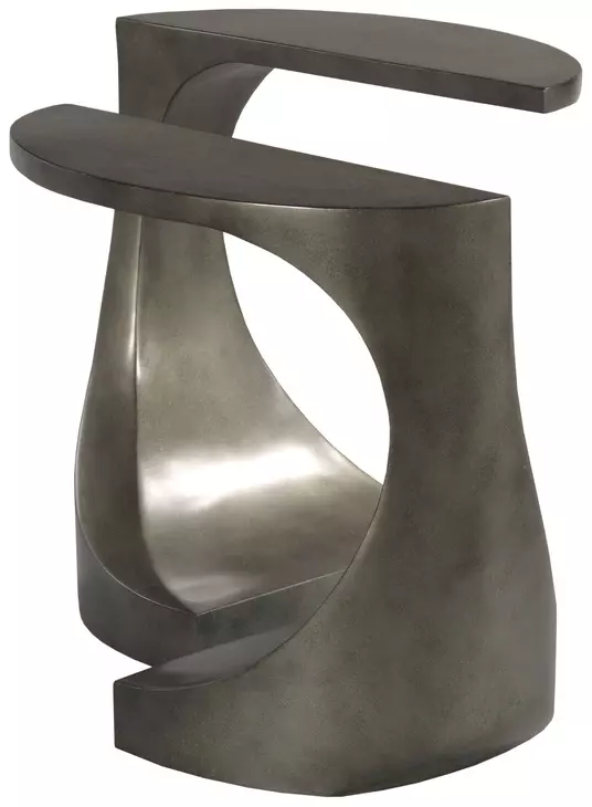 Hidden Treasures Gray D Shaped Side Table Set
