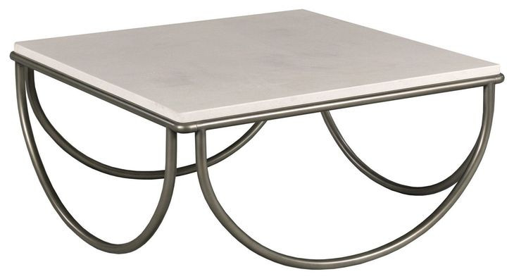 Hidden Treasures White and Gray Square Limestone Top Occasional Table Set