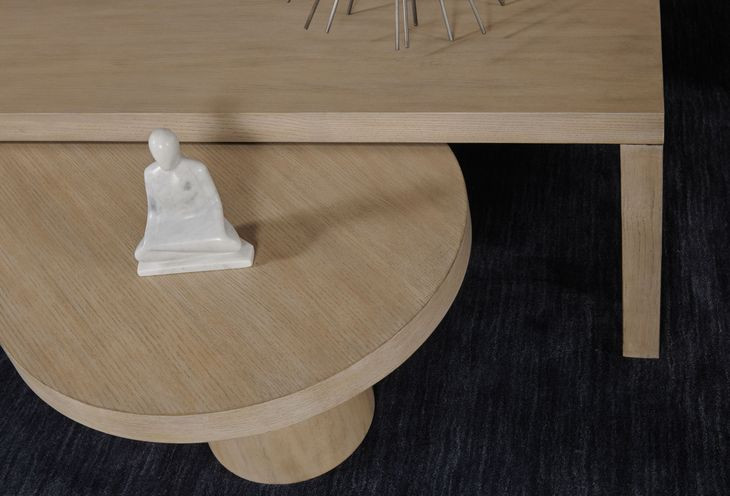 Indiya Light Stain Oval Cocktail Table