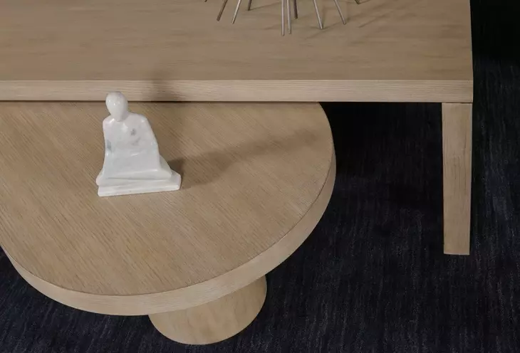 Indiya Light Stain Oval Cocktail Table