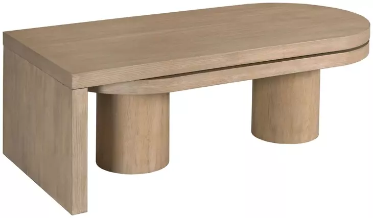Indiya Light Stain Oval Cocktail Table