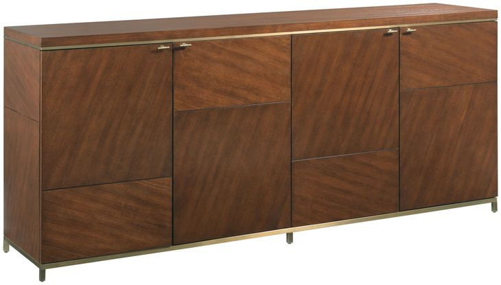 Jenkins Medium Stain 82" Entertainment Console with 4 Doors