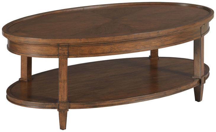 Longham Warm Auburn Oval Occasional Table Set