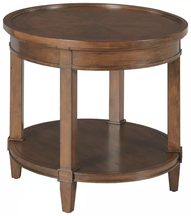 Longham Warm Auburn Oval End Table