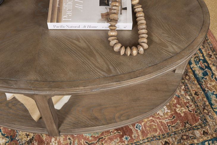 Marsham-Hamilton Medium Stain Oval Cocktail Table