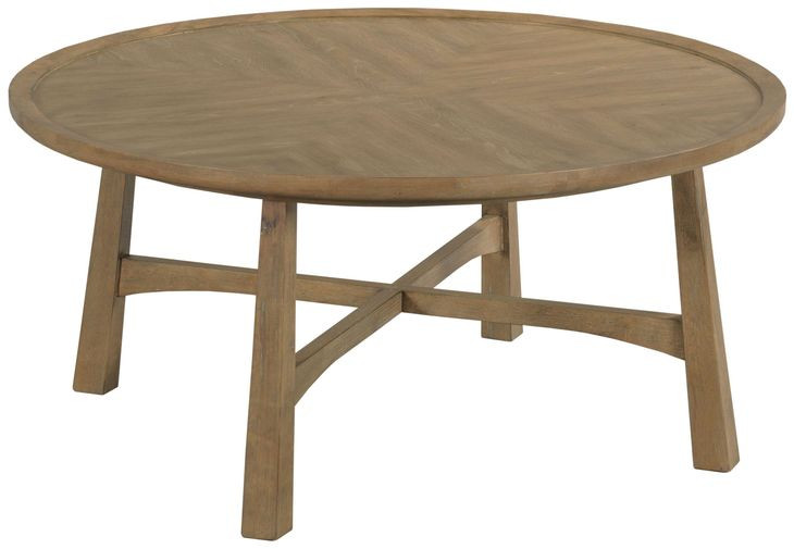 Milo Light Stain Round Cocktail Table Set