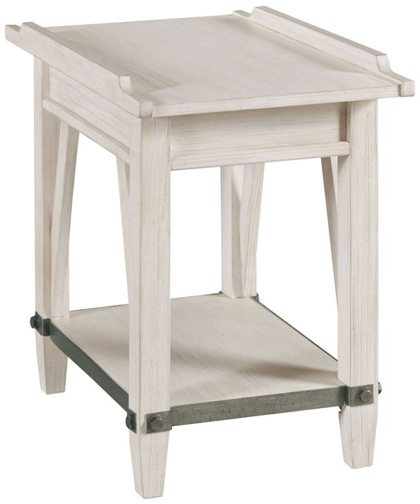 Richter White Rectangular Chairside Table