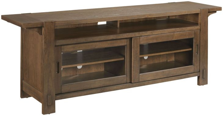 Thornton Medium Stain 80" Entertainment Console with 2 Doors