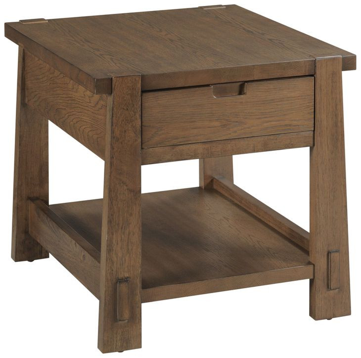 Thornton Medium Stain Square End Table