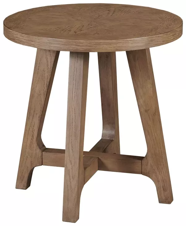 Weisman Medium Stain Round End Table