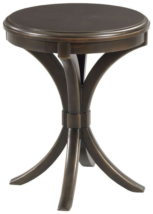 Whitaker Distressed Dark Stain Round Spot Table